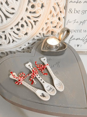 Thumbnail: Set of 3 Small Ceramic Spoons