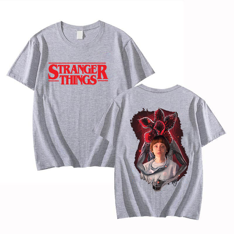 Thumbnail: Stranger Things Printed T-Shirt Men Women Casual Short Sleeve Top