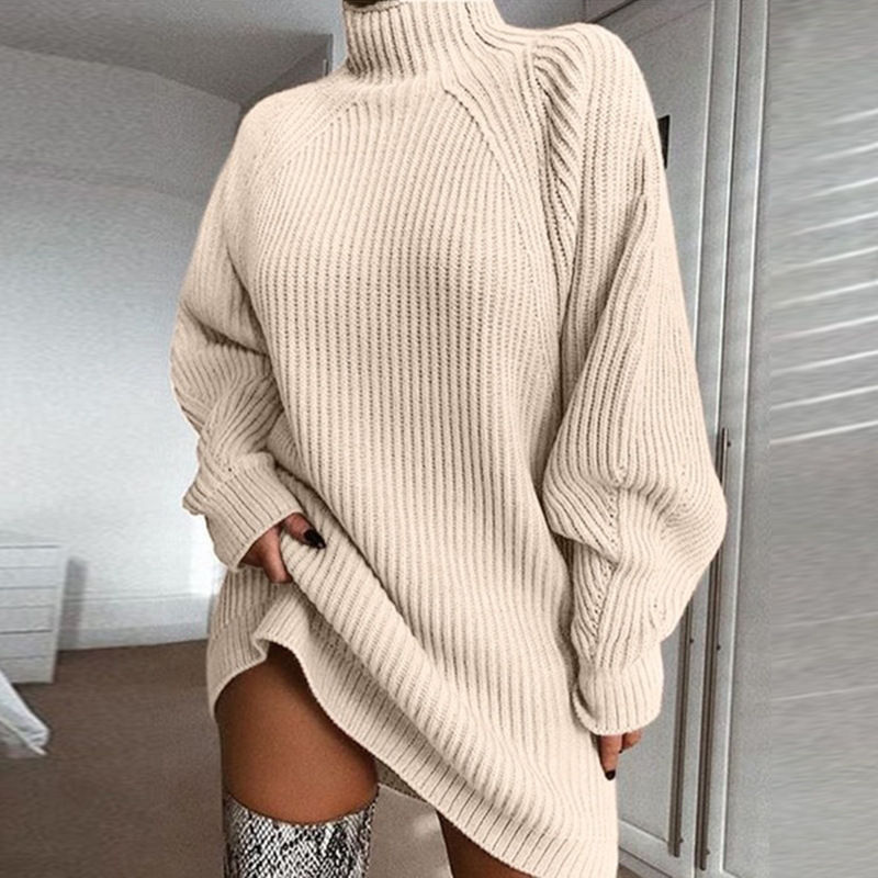 Thumbnail: Knitwear Turtleneck Sweater Dress