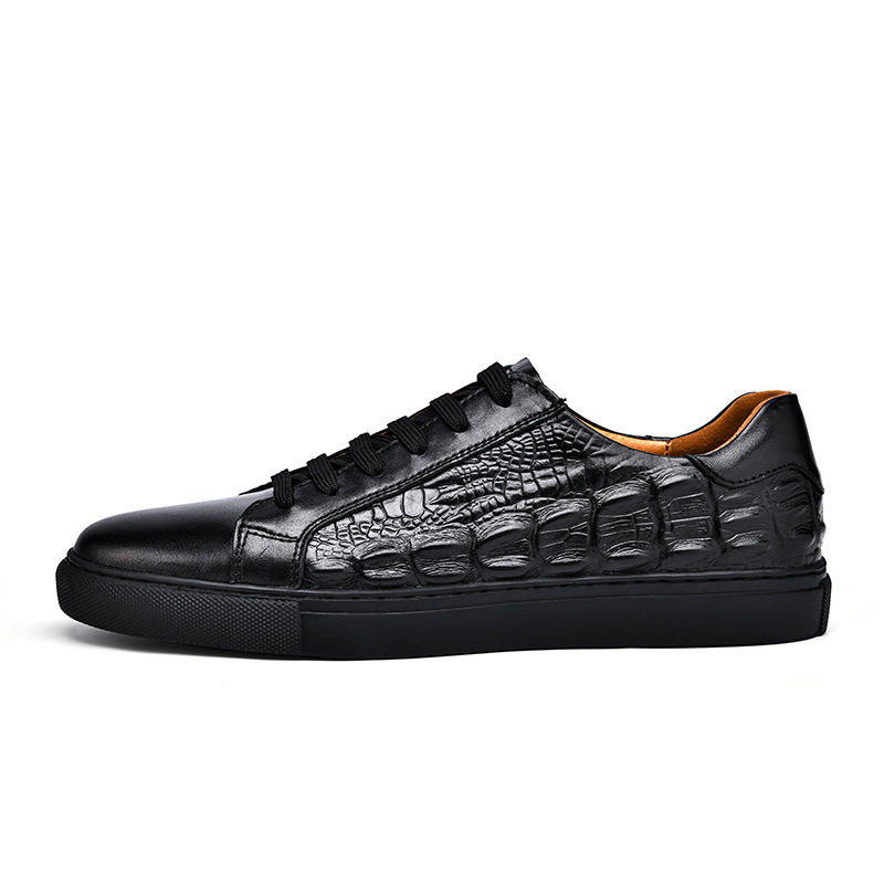 Thumbnail: Genuine Leather Crocodile Pattern Casual Shoes for Men