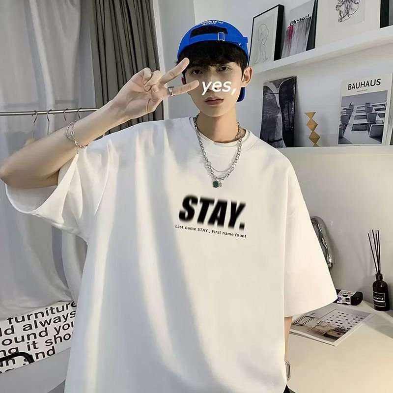 Thumbnail: Short-Sleeve Loose T-Shirt for Men