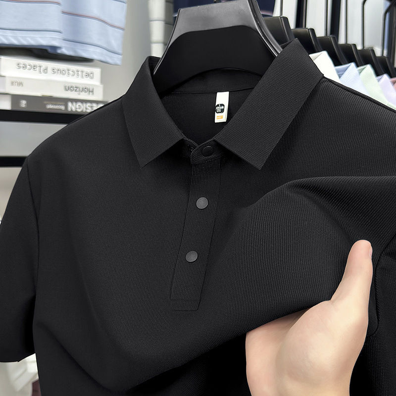 Thumbnail: Men's Antibacterial Seamless Silk POLO Shirt