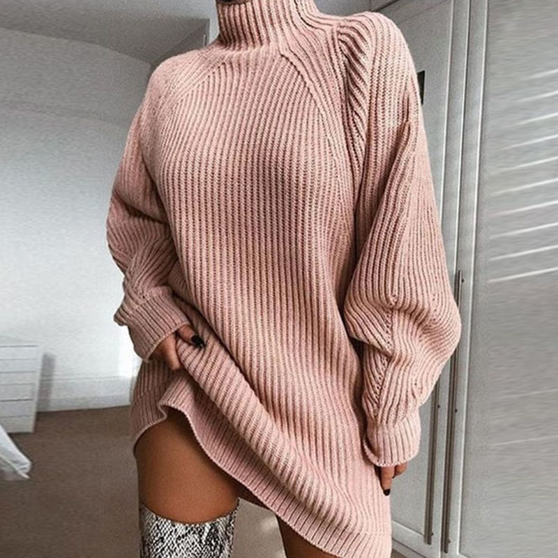 Thumbnail: Knitwear Turtleneck Sweater Dress