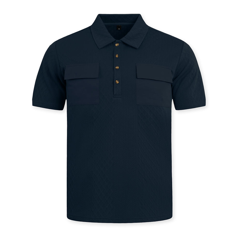 Thumbnail: Mens Casual Polo Shirt with Button Collar