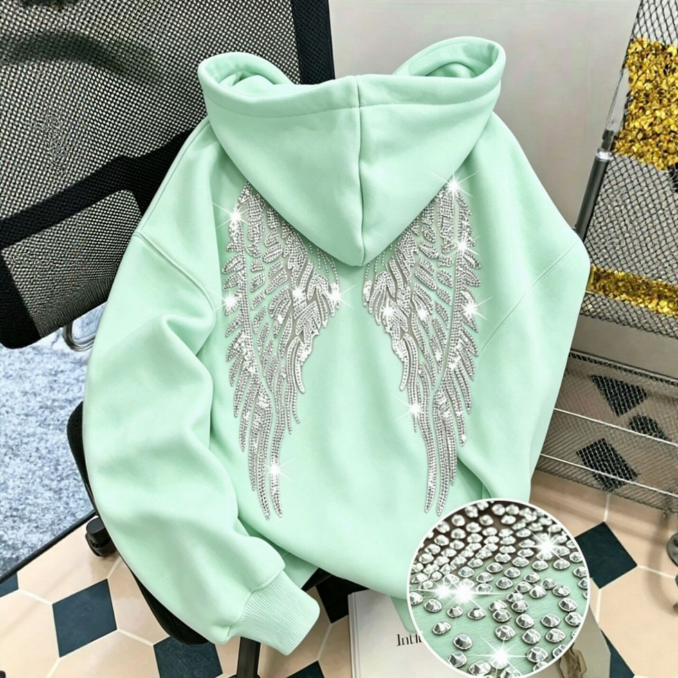 Thumbnail: Women's long-sleeved printed hooded sweatshirt