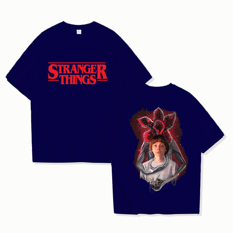 Thumbnail: Stranger Things Printed T-Shirt Men Women Casual Short Sleeve Top