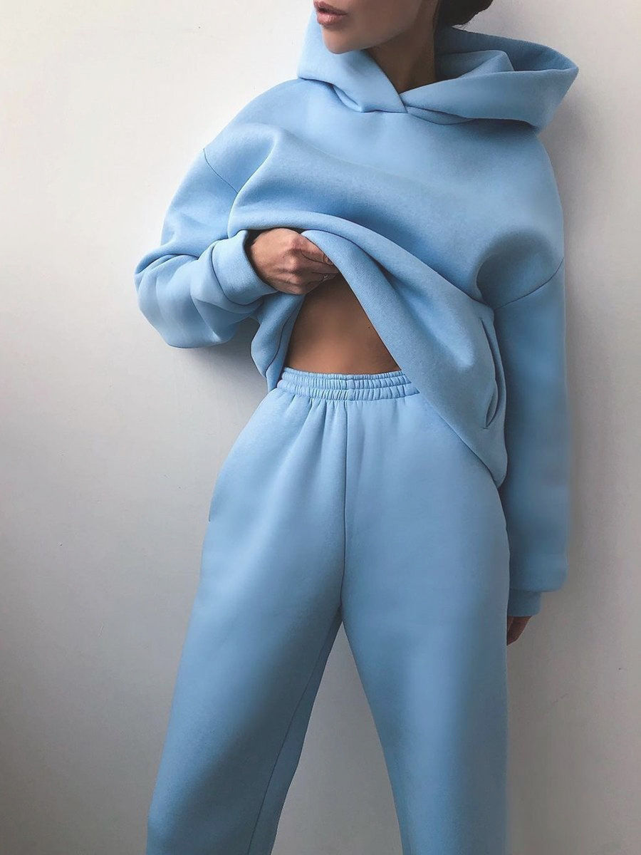 Thumbnail: Womens Long Sleeve Sweatshirt Pants Set