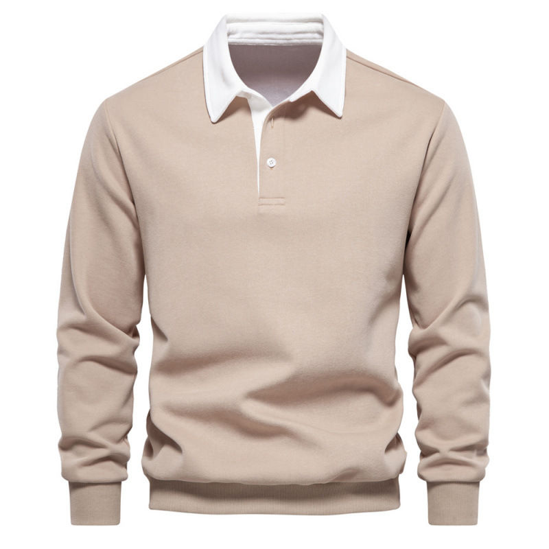 Thumbnail: Long-sleeved Polo-neck t-shirt