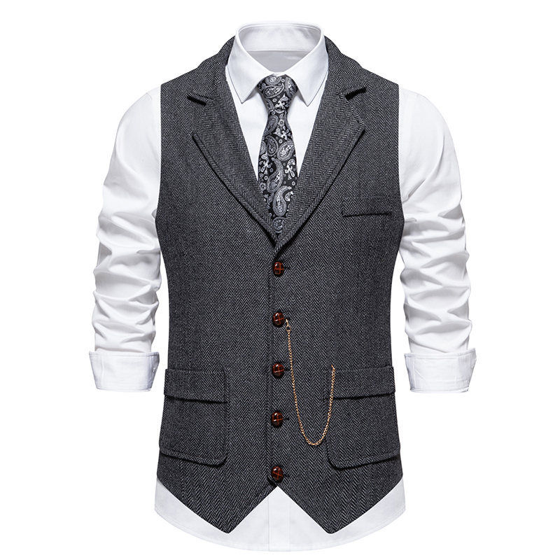 Thumbnail: Mens Slim Fit Vintage Vest