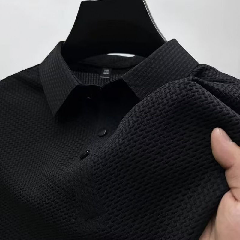 Thumbnail: Men's summer silk-polyester polo shirt