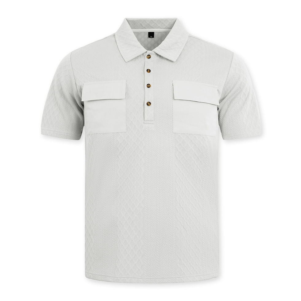 Thumbnail: Mens Casual Polo Shirt with Button Collar