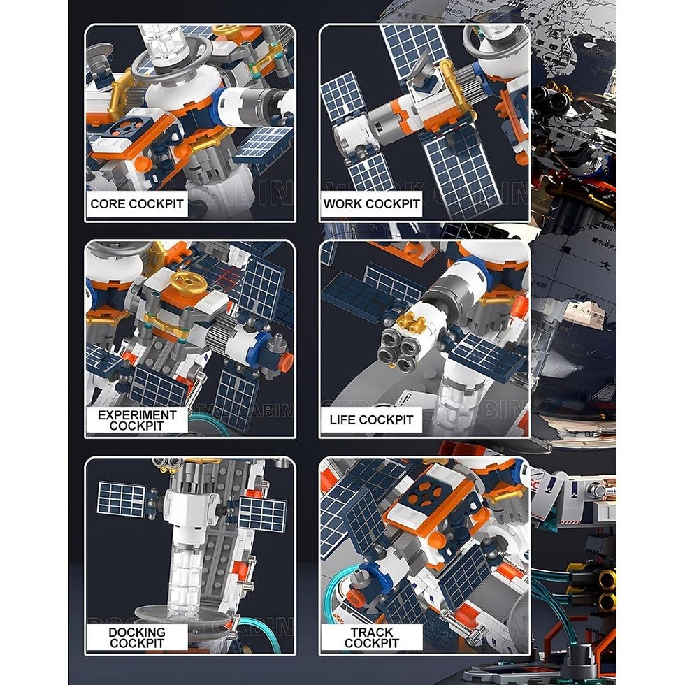 Miniatura: Globo y estación espacial 3D