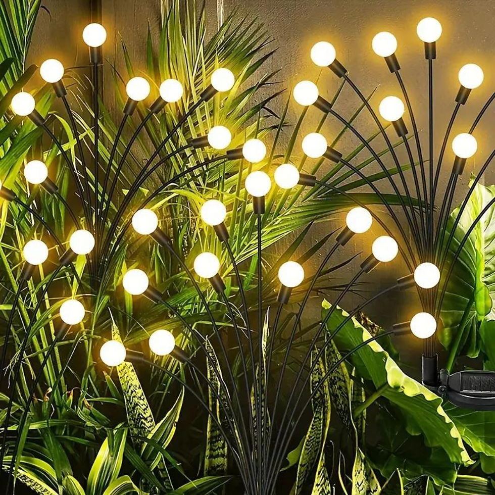 Miniatura: Luces solares para jardín - Tallo de10 luces