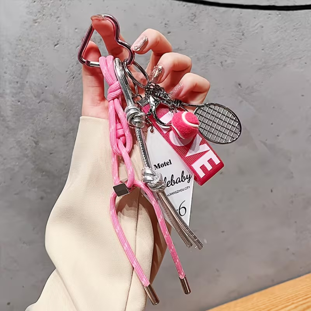 Llavero - Set de tenis rosa