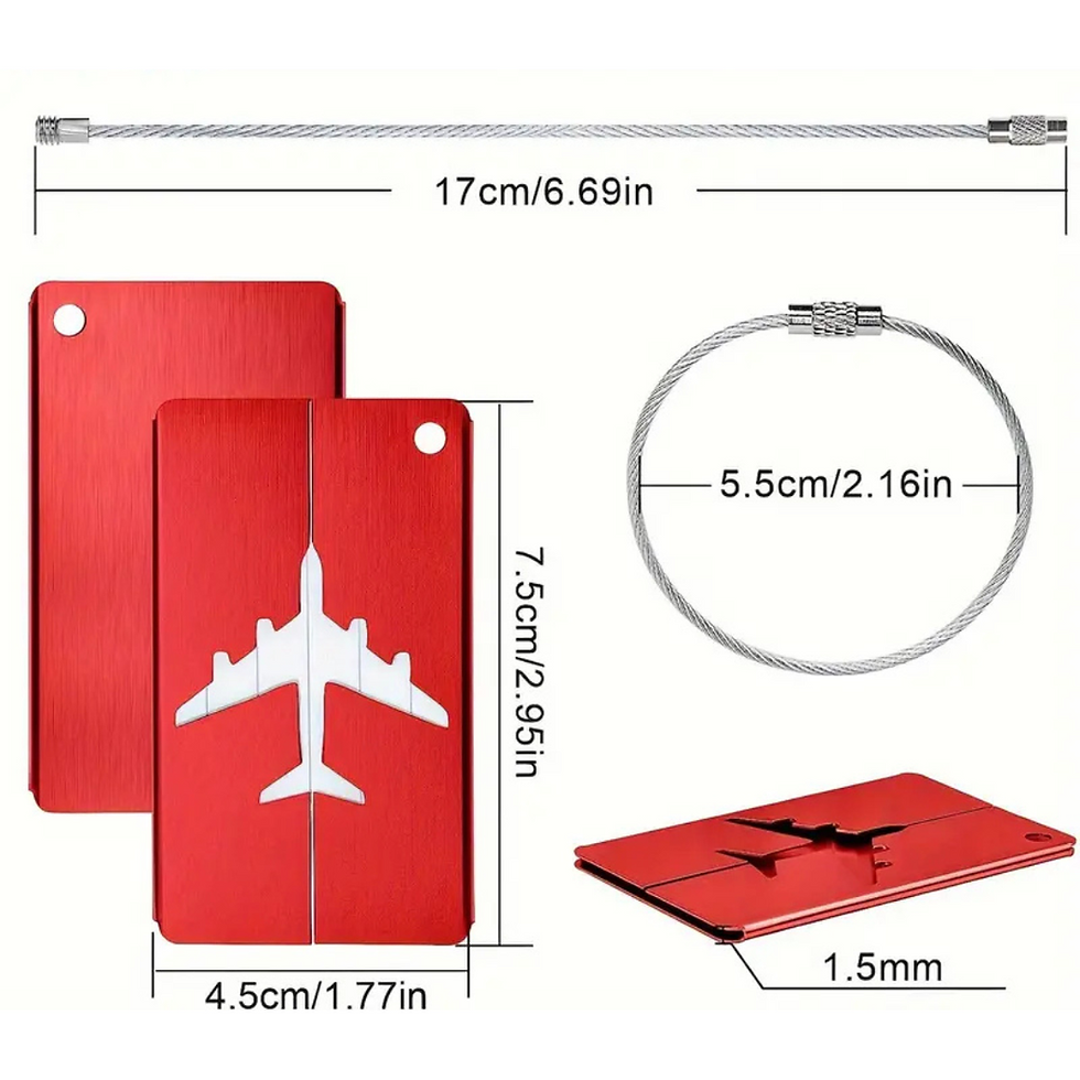 Miniatura: Etiquetas metálicas para equipaje