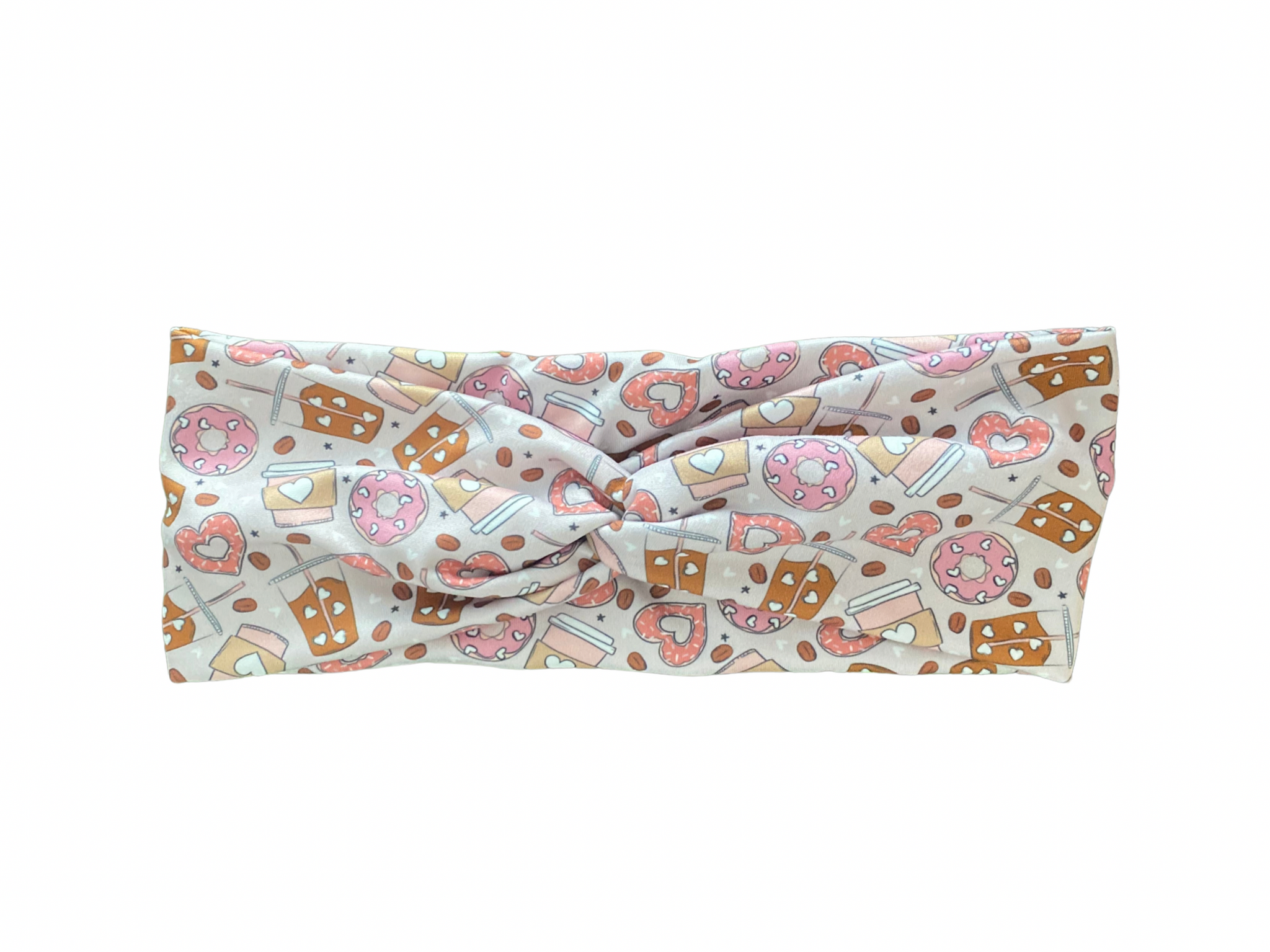 Donuts & Coffee Twisted Headband 