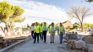 Avanzan las obras de reforma de la avenida Monte Segovia en Boadilla del Monte