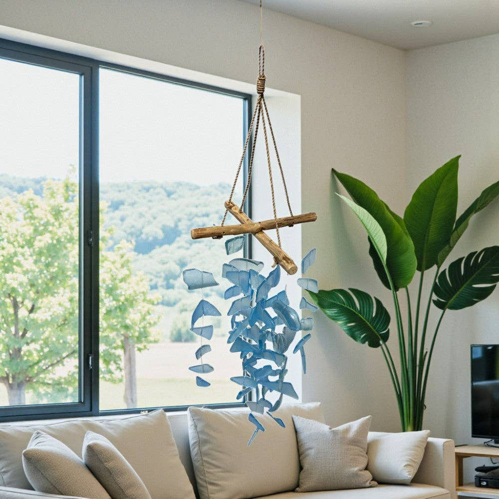 Blue Sea Glass Chime