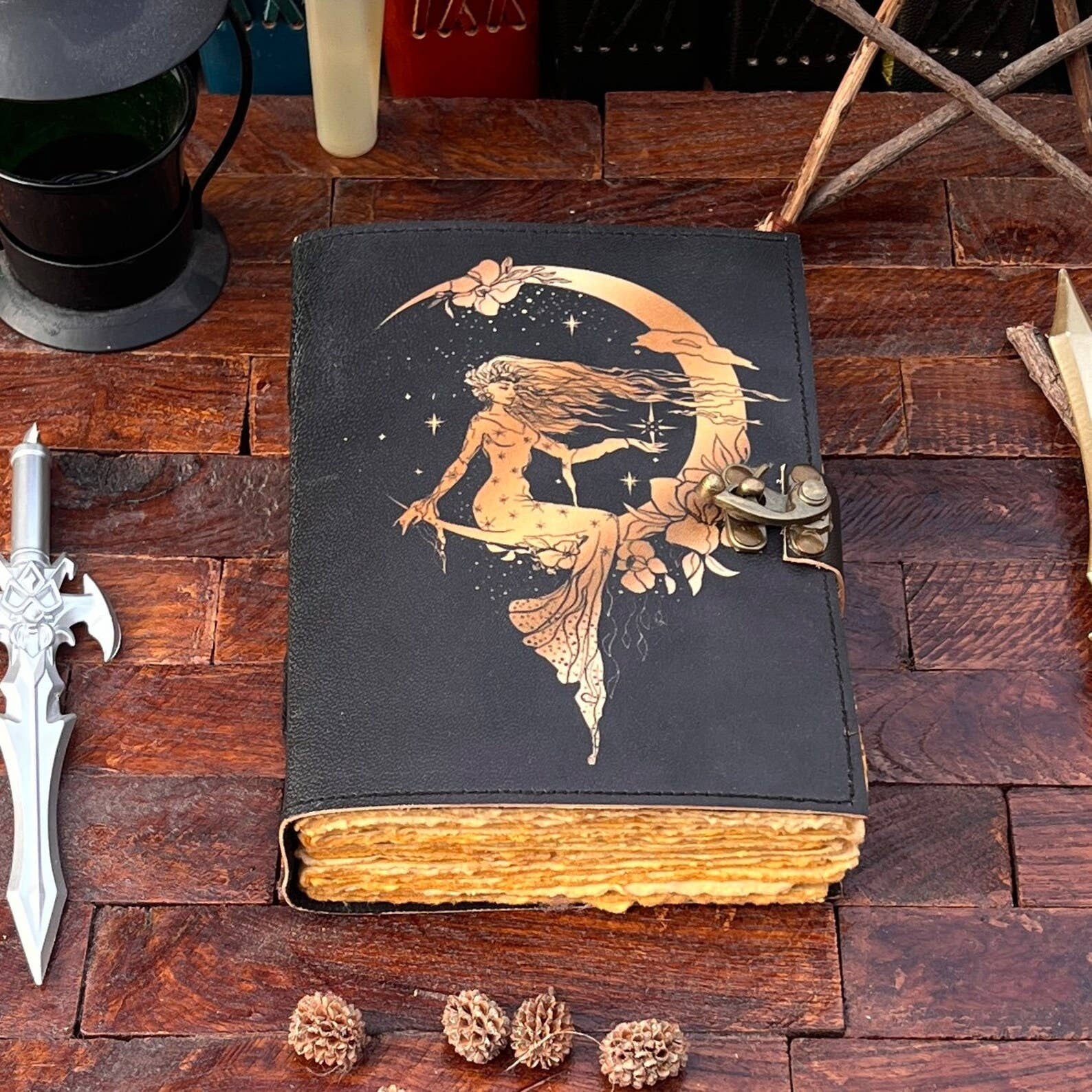 Blank Spell Book of Shadows | The Mermaid and Moon Notebook
