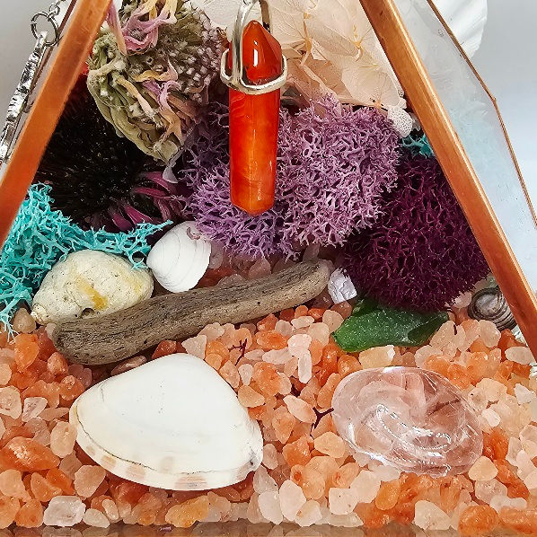 Thumbnail: Seascape Altar w/Carnelian Pendulum