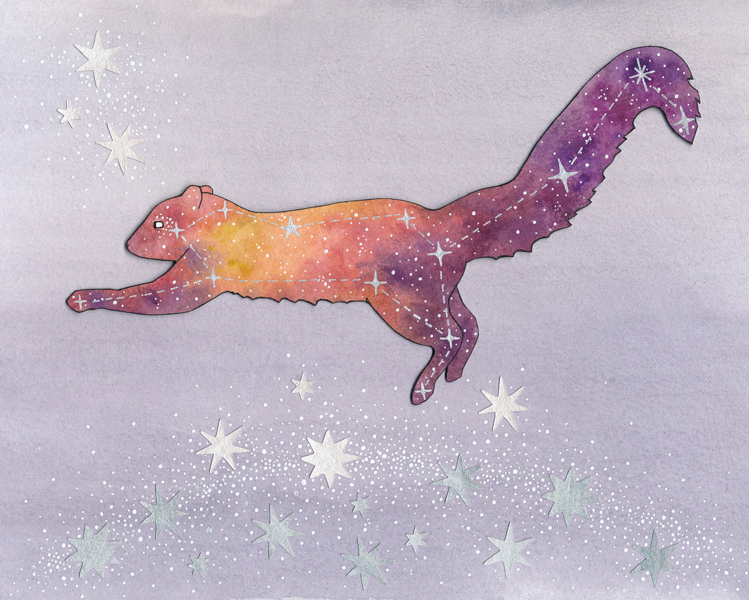 Squirrel Constellation print