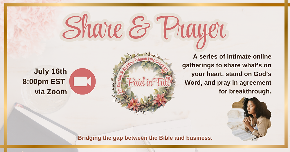 Share & Prayer - July