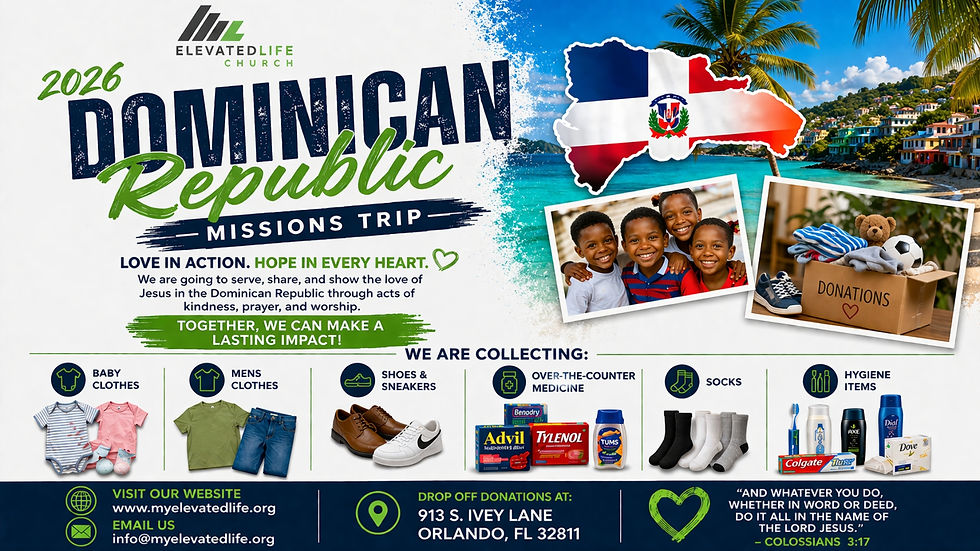 Donations for Dominican Republic Missions Trip!