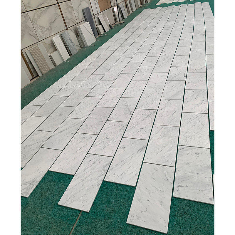 Thumbnail: Honed Carrara White Marble Tiles
