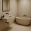 Miniature : Beige‑Grey Travertine Tiles – Water‑Washed Corduroy Finish (Unfilled)