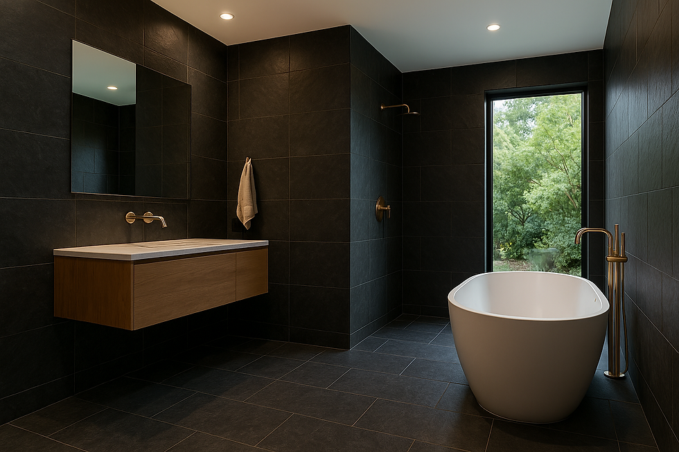 Thumbnail: Premium Spanish Black Natural Slate Bathroom Scene