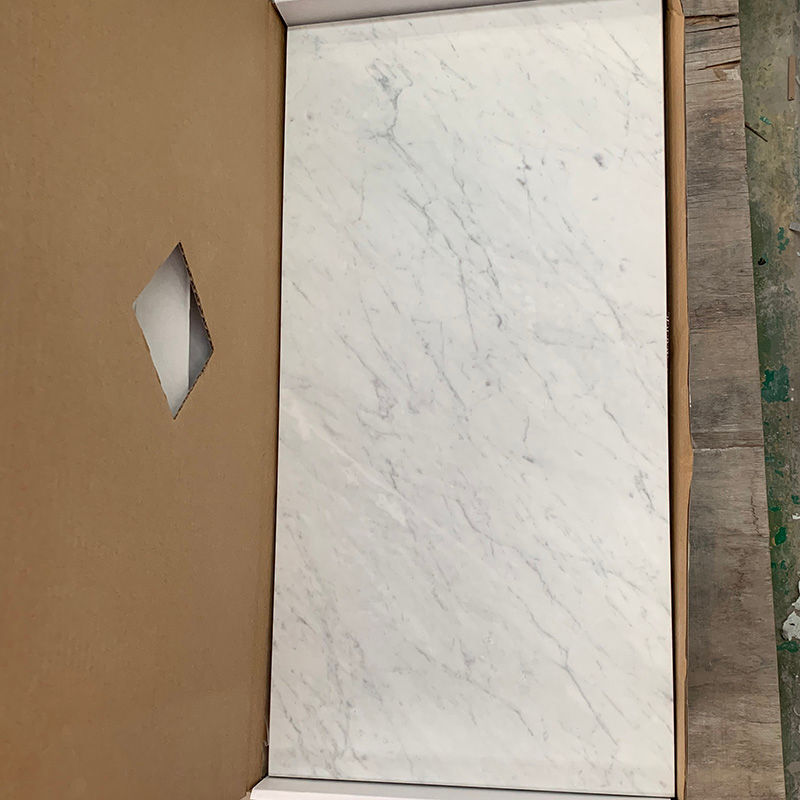 Thumbnail: Honed Carrara White Marble Tiles