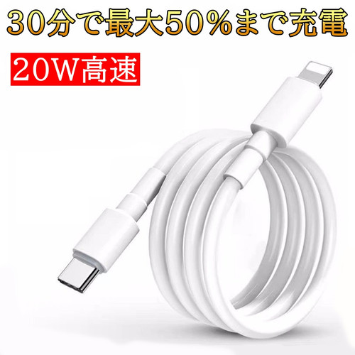 Lightning 家庭用充電器 ケーブル長1.5m最大出力 充電・通信
