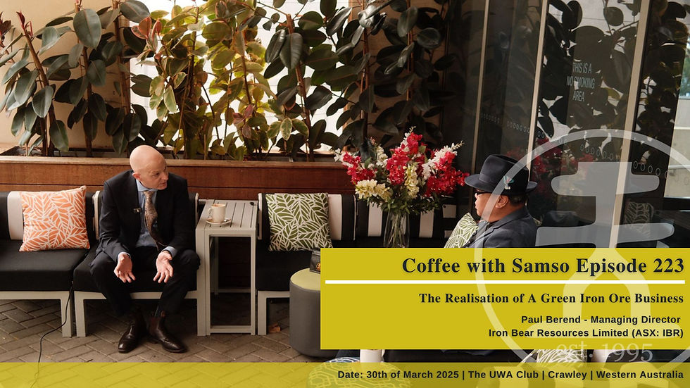 Coffee with Samso – Iron Bear Resources Limited (ASX: IBR) – A Magnetite Story Positioned for Steel Decarbonisation