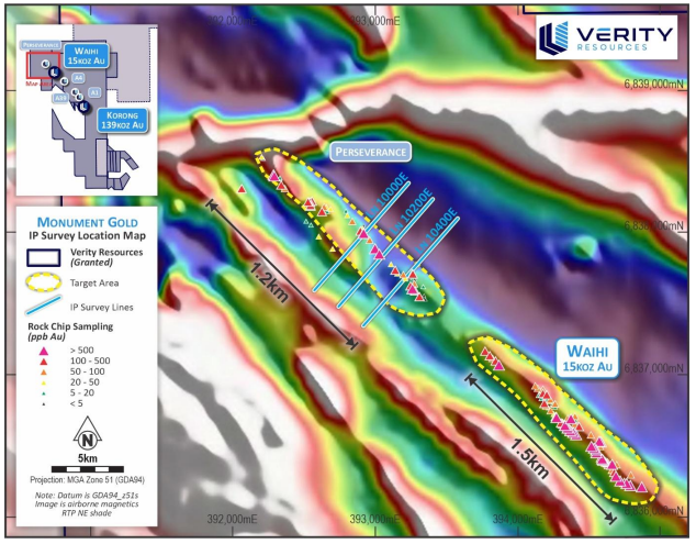 Figure 1: Location of Perseverance Prospect at Monument Gold Project (source: VRL). | Samso News