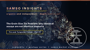 The Grain Size Tin Problem: why identical assays are not identical deposits