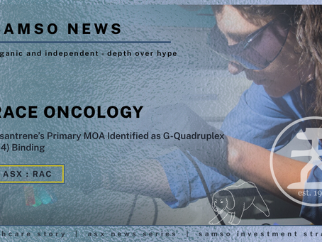Race Oncology: Bisantrene’s Primary MOA Identified as G-Quadruplex (G4) Binding | Samso News