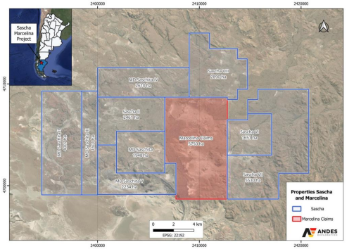Figure 9: Property map showing the separated Sascha and Marcelina claims (Source: PUR) | Samso News