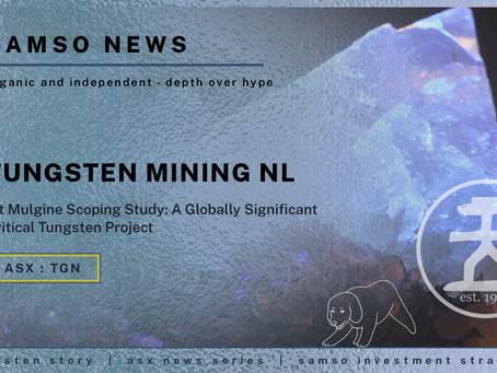 Mt Mulgine Scoping Study Demonstrates Globally Significant Critical Minerals Project | Samso News