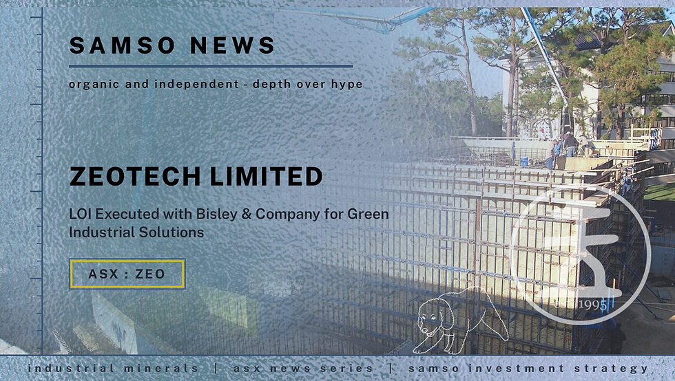 Zeotech Executes LOI with Bisley & Company | Samso News