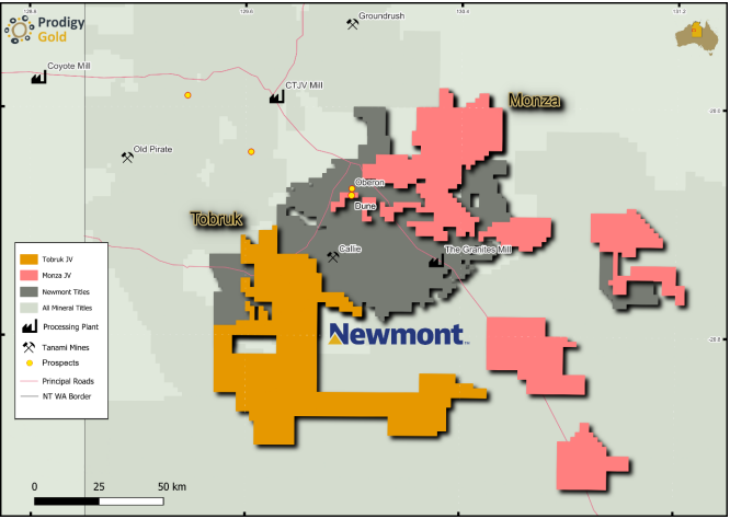 Figure 6: Newmont Exploration JVs (source: Prodigy Gold) | Samso News