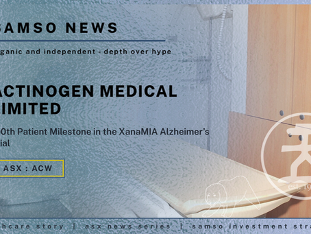 Actinogen Reaches Critical Milestone with 100th Patient in XanaMIA Alzheimer’s Trial | Samso News