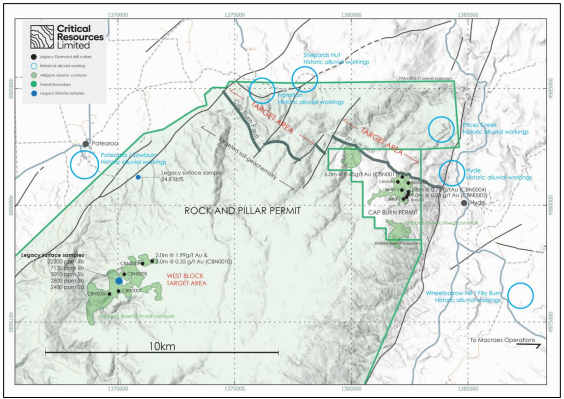 Figure 3: Cap Burn and Rock and Pillar Projects – legacy drilling targeting arsenic-in-soil anomaly. (source: CRR) | Samso News
