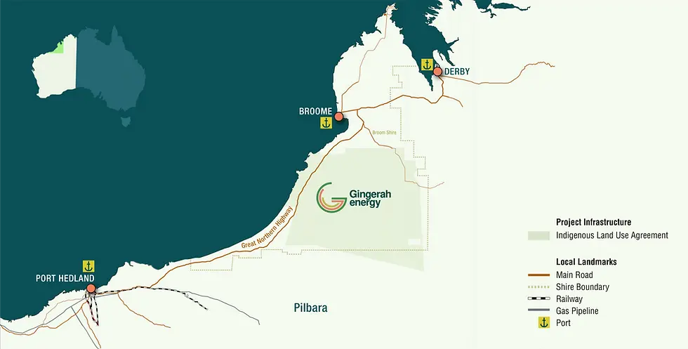 The proposed new Data Centre in the northern part of Western Australia (source: Gingerah Energy)