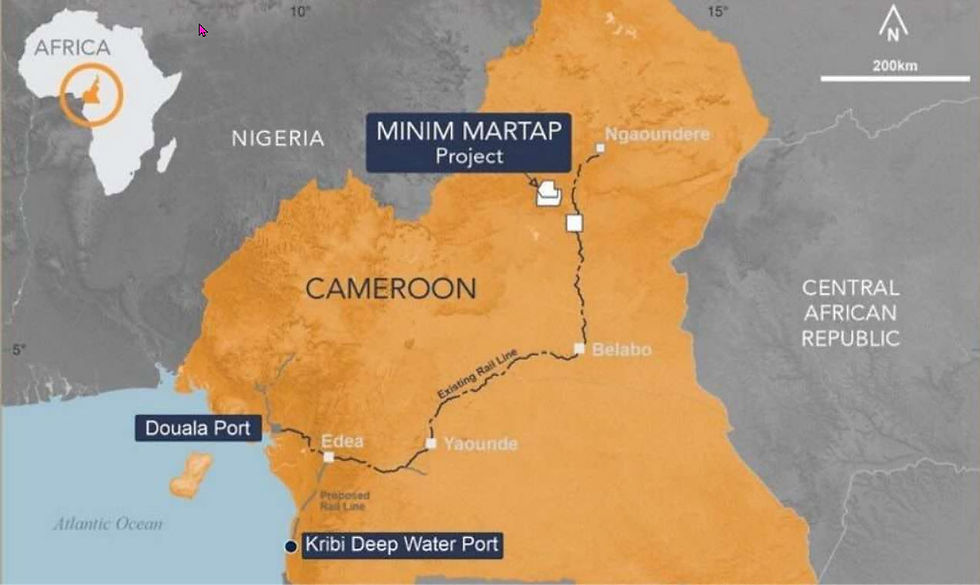 Figure 9: Canyon Resources Limited Minum Martap bauxite project in Cameroon. (source: Canyon Resources Limited). | Samso Insights
