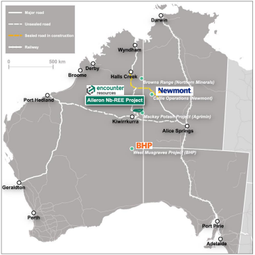 Figure 1: Location of Aileron Nb-REE Project (source: ENR) | Samso News