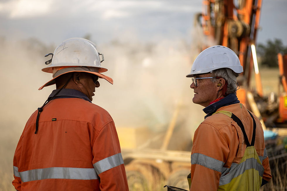 Figure 2B:  Rimfire geologists on the ground at Fifield. (Source: Rimfire Pacific Mining Limited)