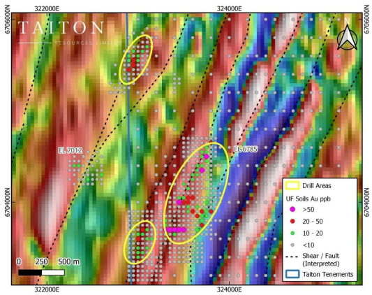 Figure 14: Area 1 Soil & Magnetic Map (source: T88) | Samso Insights