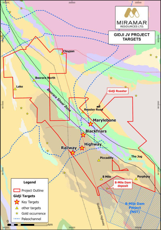 Figure 2: The Gidji JV project. (source: Miramar Resources Limited)