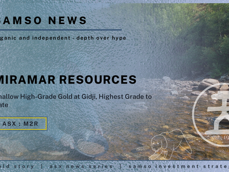 Miramar Resources Hits Shallow High-Grade Gold in Gidji - Highest Grade to date