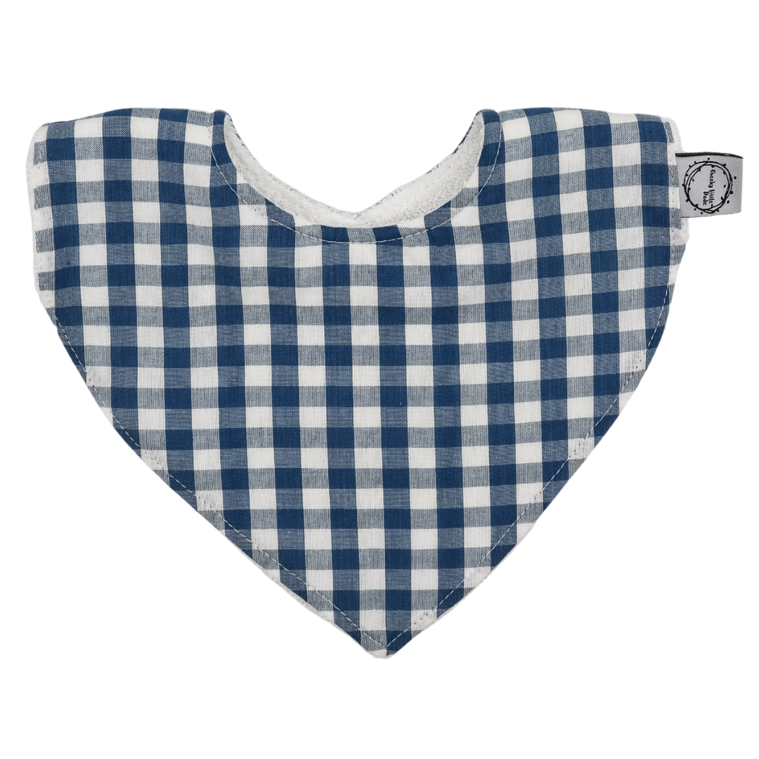 Blue Gingham Dribble Bib